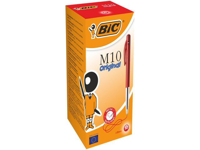 Kulepenn Bic M10 Clic M Rød (50 stk)