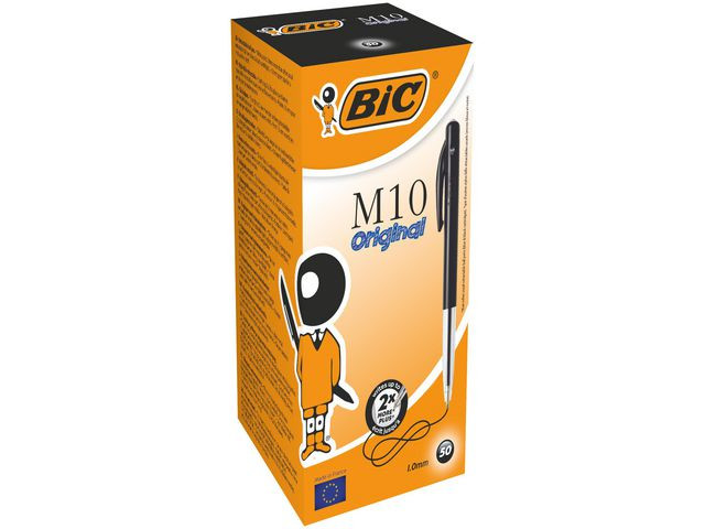 Kulepenn Bic M10 Clic M Sort (50 stk)