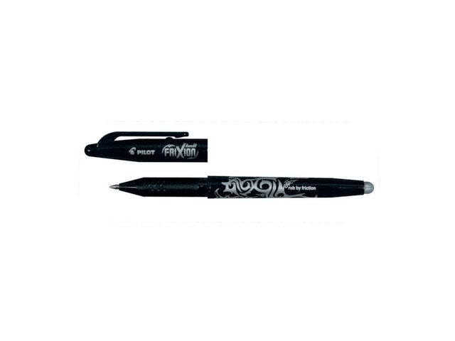 BildeGeleroller Pilot Frixion Ball 0,7 Sort (12 stk)