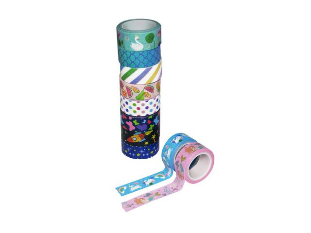 BildeDekortape Washi Sense Rosa/Blå (10 stk)