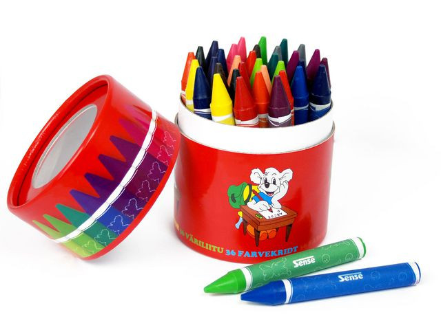 Vokskritt Jumbo Sense Rund Eske (36 stk)