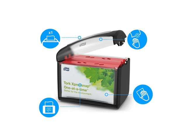 Serviettdispenser Tork N4 Bord Sort
