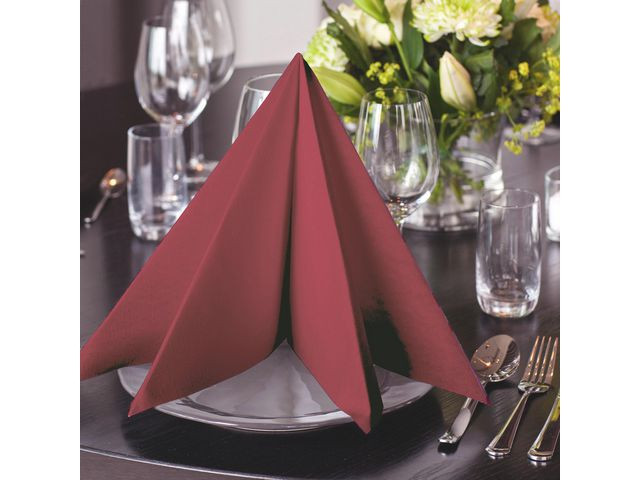 Serviett Tork Linstyle 39Cm Burgund (50 stk)