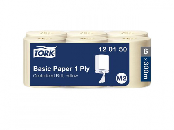 Tørkerull Tork Basic 1L M2 300M Gul (6 ruller)