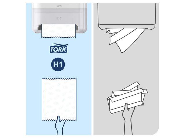 Dispenser Tork Sensor Håndtørk H1 Hvit