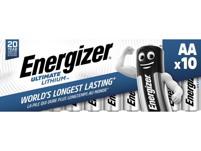 Energizer Lithium AA/L91 Batterier (10-pk)