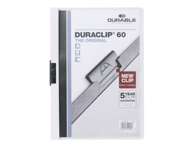 BildeKlemmappe Duraclip A4 60 Ark Hvit