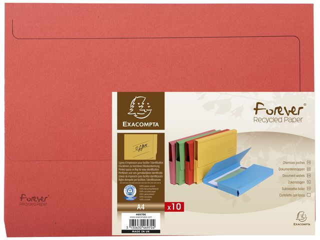 Dokumentmappe Forever A4 290G Ass (10 stk)