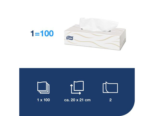 Ansiktsserviett Tork Premium 2L F1 (100 stk)