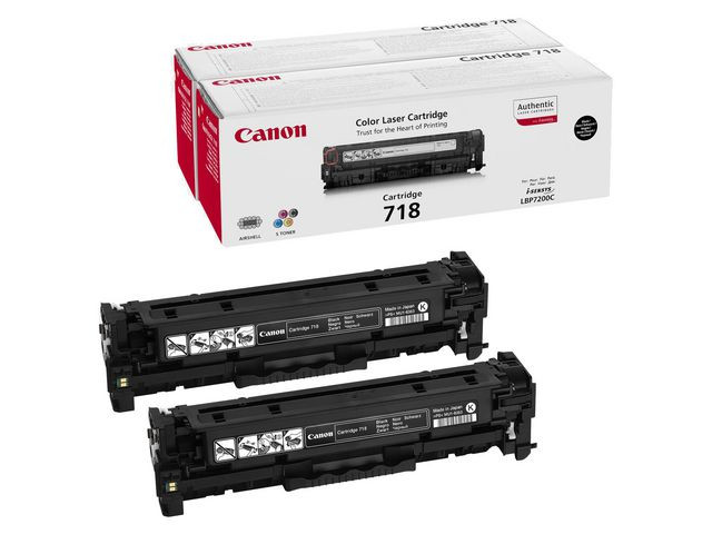 BildeCANON Toner 2662B005 718 Black Twin-pack