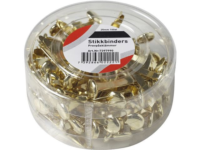Stikkbinders 25Mm Messing (100 stk)
