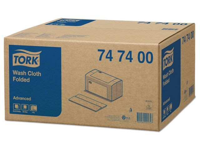 Vaskeklut Tork Advance 25X19 Hvit (120 stk/pk, 20 pakker)
