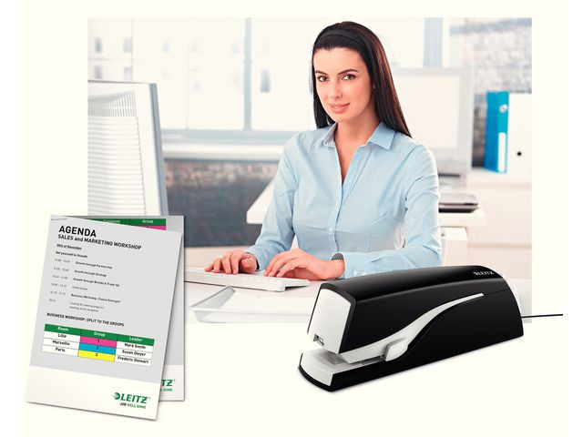 Stiftemaskin Leitz 5533 El. 20 Ark Sort