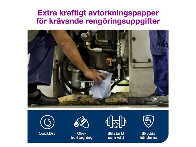 Klut Tork Plus Sterk 3L W4 Blå (100 stk/pk, 5 pakker)