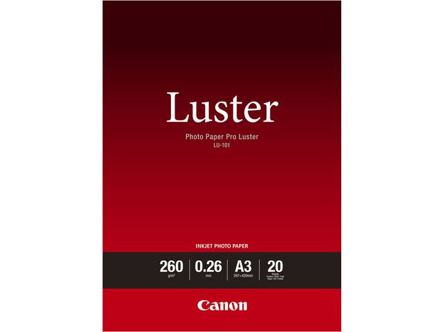 BildeFotopapir Canon Luster A3 260G (20 ark)