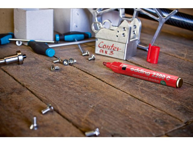 Merkepenn Edding 2200 Skrå Blå (10 stk)