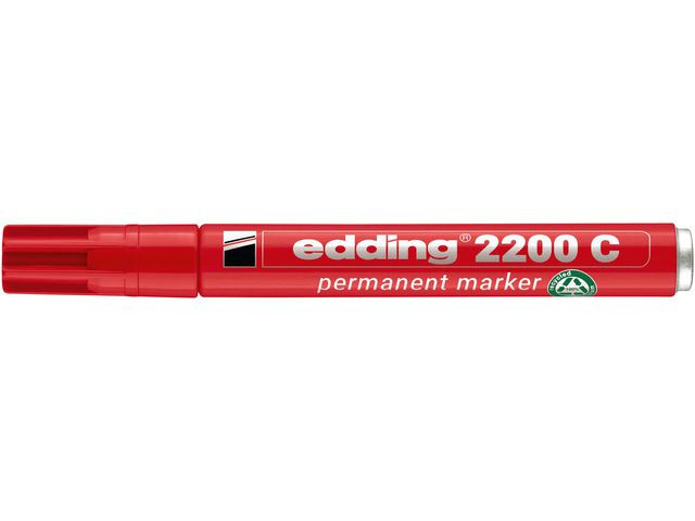 Merkepenn Edding 2200 Skrå Rød (10 stk)