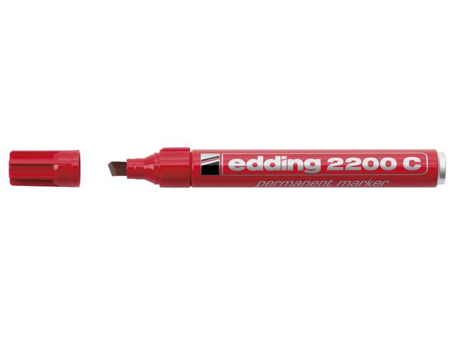Merkepenn Edding 2200 Skrå Rød (10 stk)