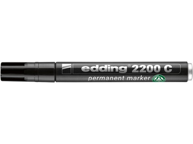 Merkepenn Edding 2200 Skrå Sort (10 stk)