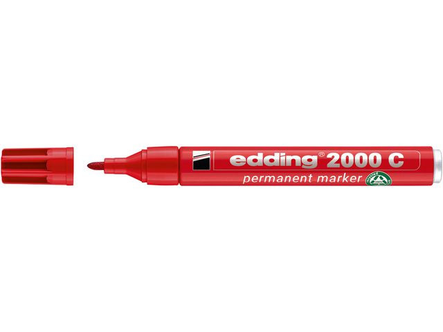 BildeMerkepenn Edding 2000 Rund Rød (10 stk)