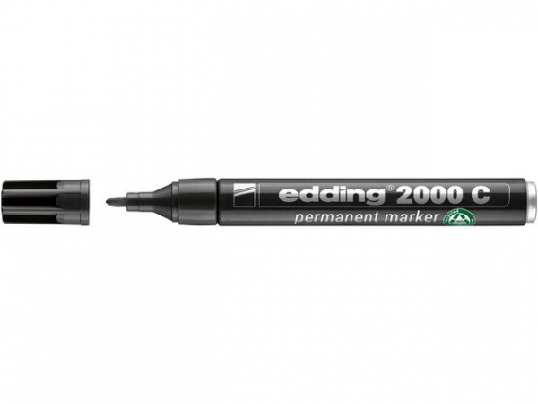 Merkepenn Edding 2000 Rund Sort (10 stk)