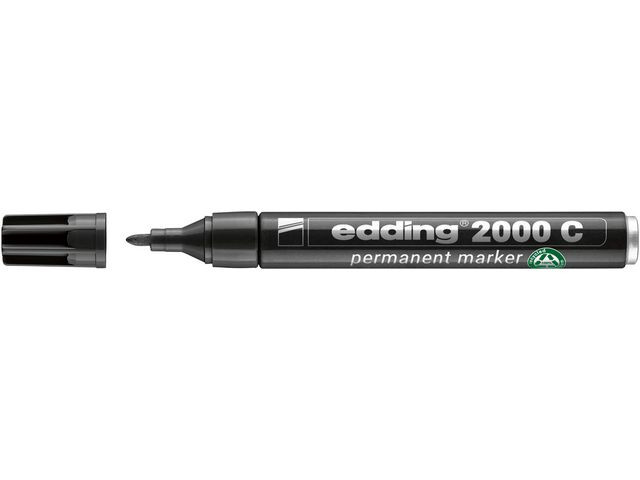 BildeMerkepenn Edding 2000 Rund Sort (10 stk)