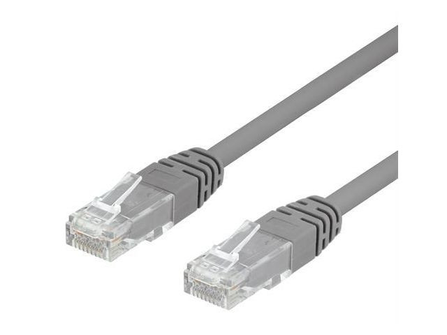 BildeKabel Deltaco Nettverk Cat6 5M Grå