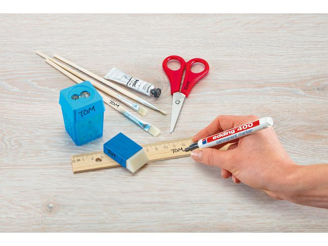 Merkepenn Edding 400 Rund Rød (10 stk)