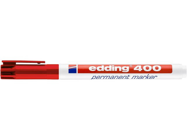 Merkepenn Edding 400 Rund Rød (10 stk)