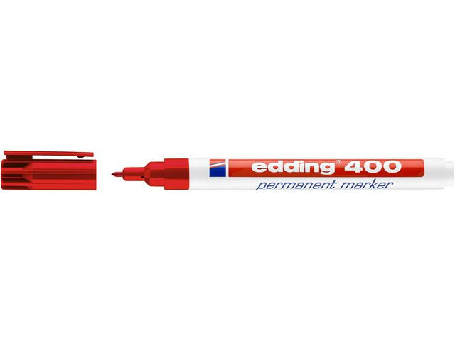 BildeMerkepenn Edding 400 Rund Rød (10 stk)