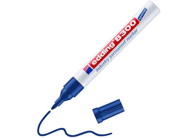 Merkepenn Edding 8300 Blå (10 stk)
