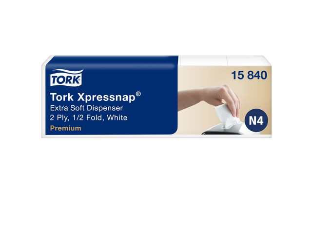 BildeDispenserserviett Tork N4 2L Hvit (500 stk)