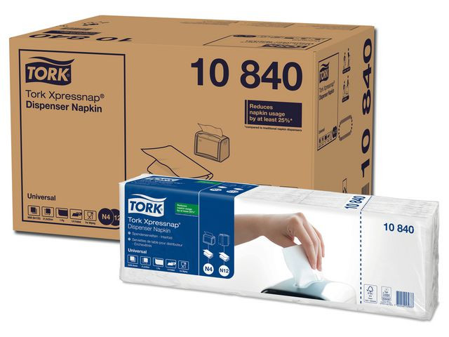 Dispenserserviett Tork N4 1L Hvit (1125 stk)