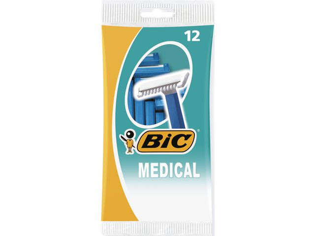 BildeBarberhøvel Bic Medical 1-Blad (12 stk)