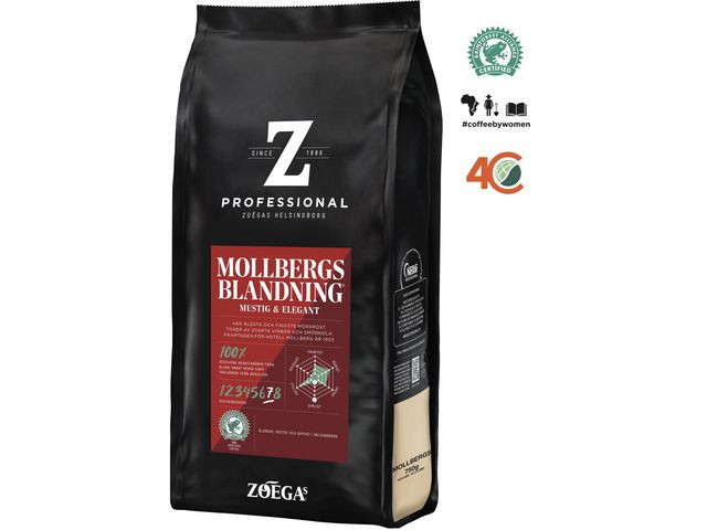 BildeKaffe Zoégas Mollbergs H. Bønner 750G (8 pakker)