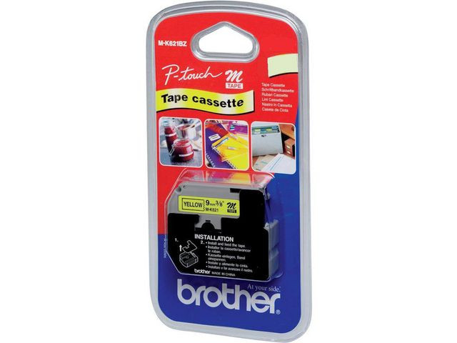 BildeTape Brother Mk-221Bz 9Mmx8M Sort/Hvit