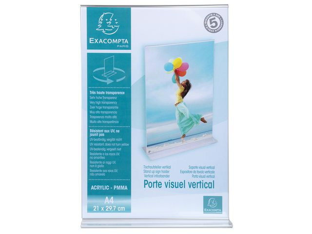 BildeMenyholder Exacompta Rett Klar A4