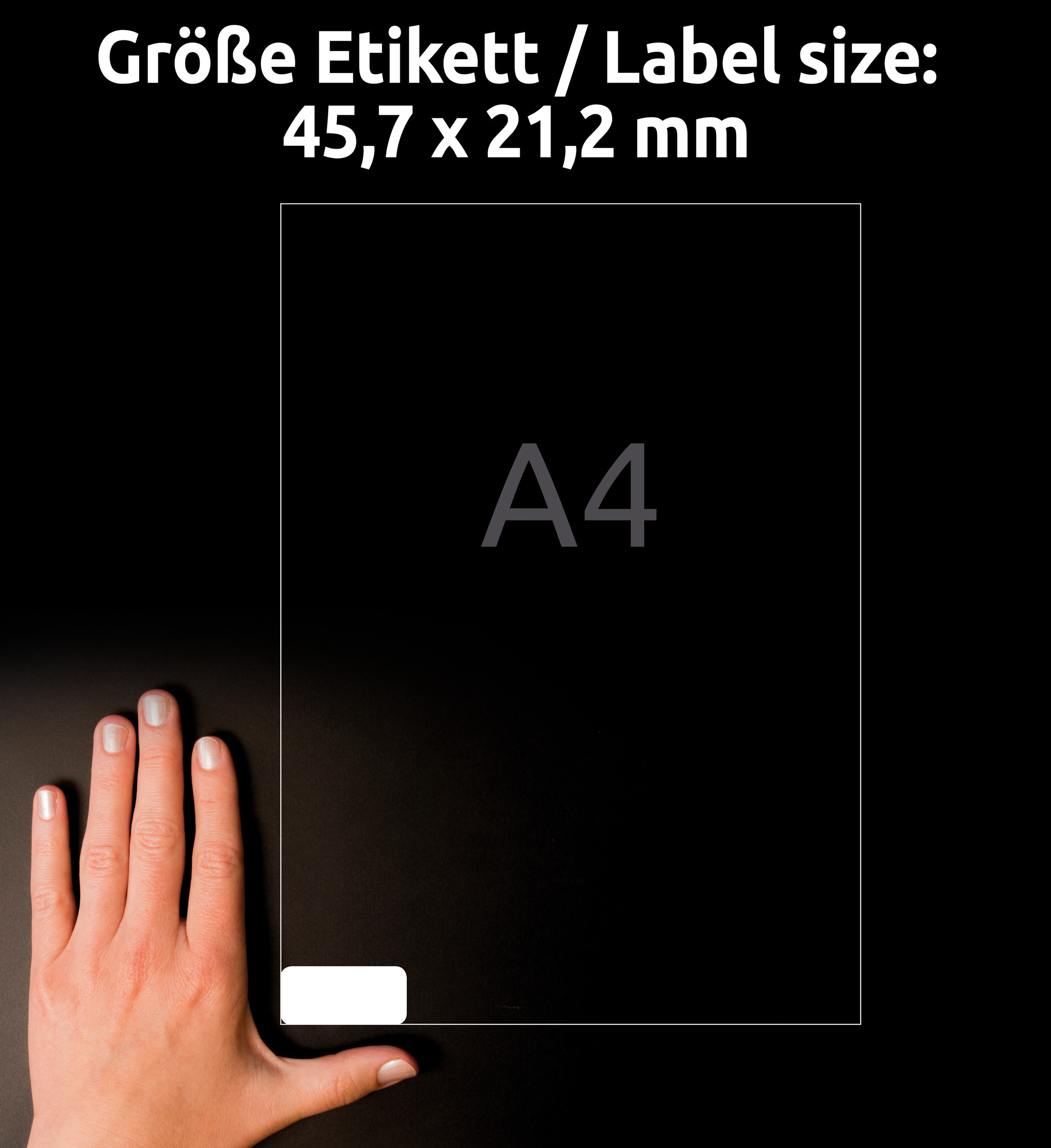 Etikett Avery Sterk Avtag 45,7X21,2 (960 stk)