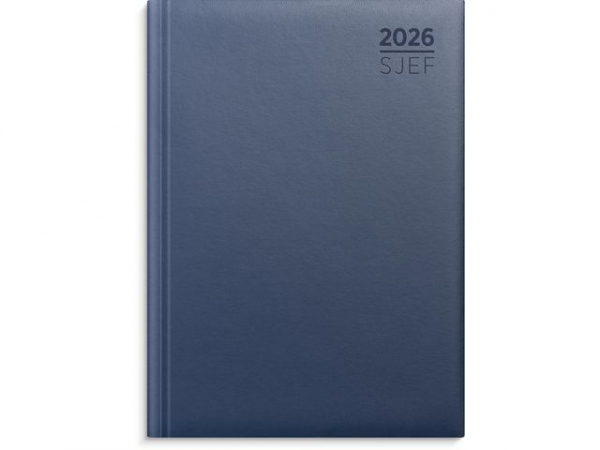 Sjefskalender Grieg A5 Imitert 2026 Blå