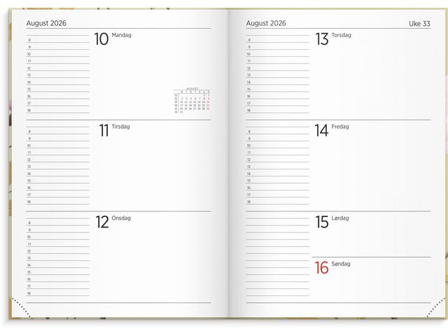 Ukekalender Grieg Leo A5 2026 Romance