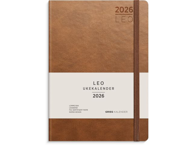 BildeUkekalender Grieg Leo A5 Lite 26 Cognac