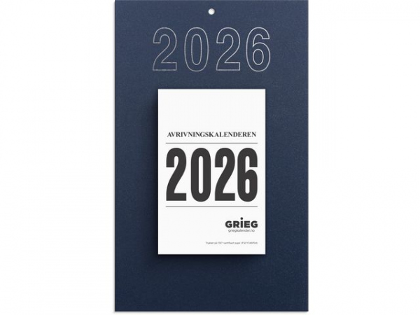 Avrivningskalender Grieg 26 Med. M/Plate