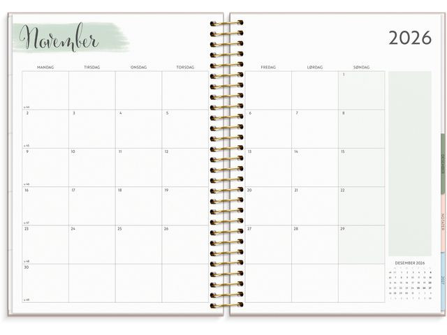 Kalender Life Organizer 2026 C5 Blomster