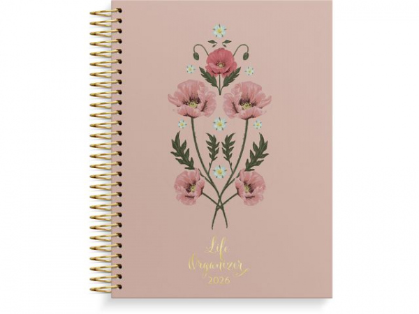 Kalender Life Organizer 2026 C5 Blomster