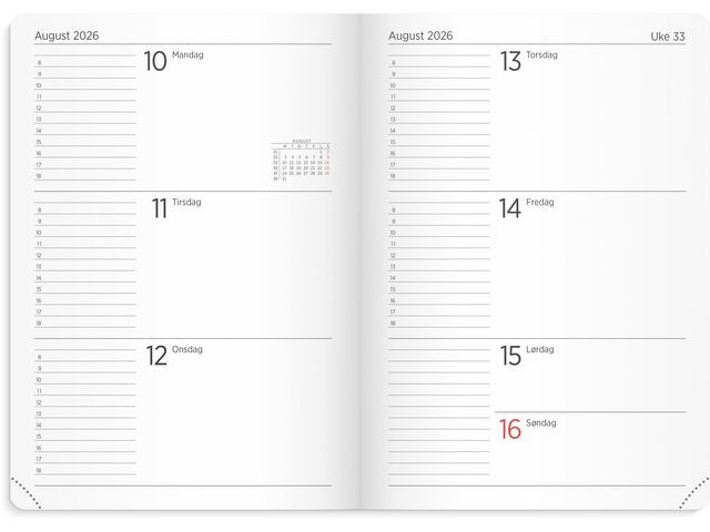 Ukekalender Grieg Leo A5 Lite 2026 Sort