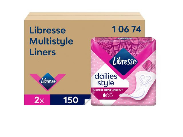 BildeTruseinnlegg Libresse Multistyle (150 stk/pk, 2 pakker)