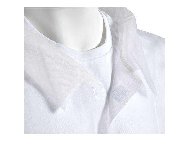 Besøksfrakk Abena Borrelås S/M Hvit (10 stk)