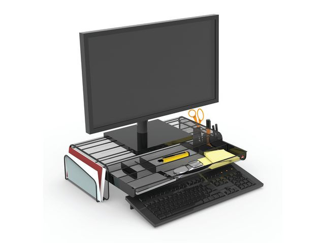 Skjermholder Alba Mesh Sort