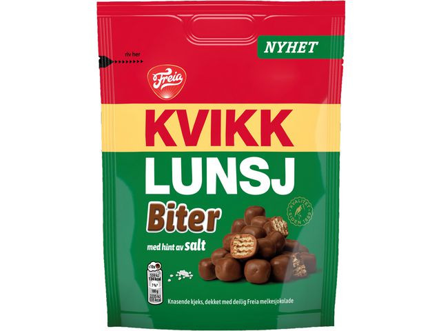 BildeSjokolade Freia Kvikk Lunsj Biter 130G