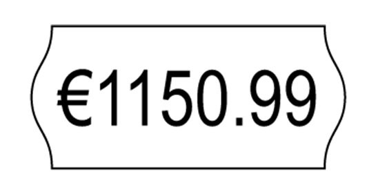 Prisetikett Avery 26X12Mm Hvit (10 stk)